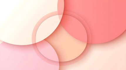 Soft translucent overlapping circles in pastel pink and cream gradient tones, creating a dreamy and ethereal aesthetic background.