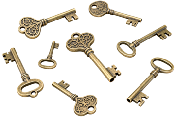 Vintage Brass Skeleton Keys Collection