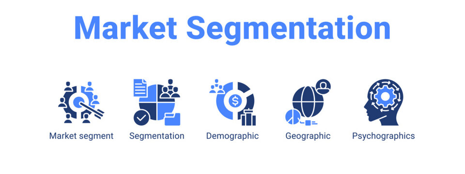 Market Segmentation web banner icon vector illustration concept for  with icon of Market segment, Segmentation.