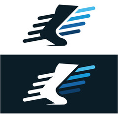 Obraz premium Running logo design template illustration vector