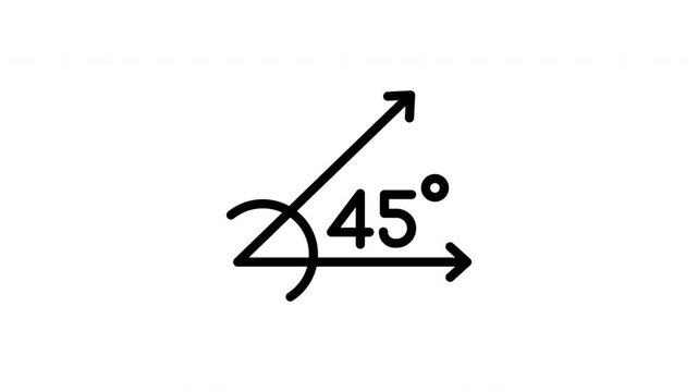 Animated Angle Degree Measurement Symbol
