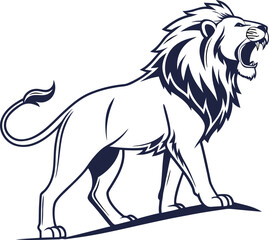 lion icon outline vector icon 