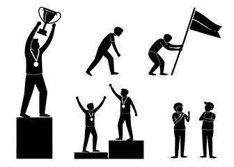 Modern minimalist design with white lines on black