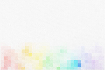 白い紙と、カラフルなモザイク