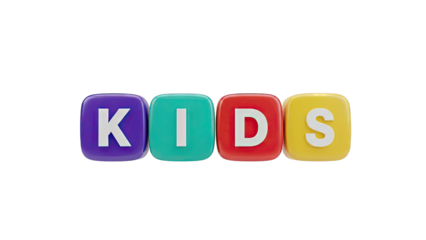 Colorful Blocks Spelling "KIDS"