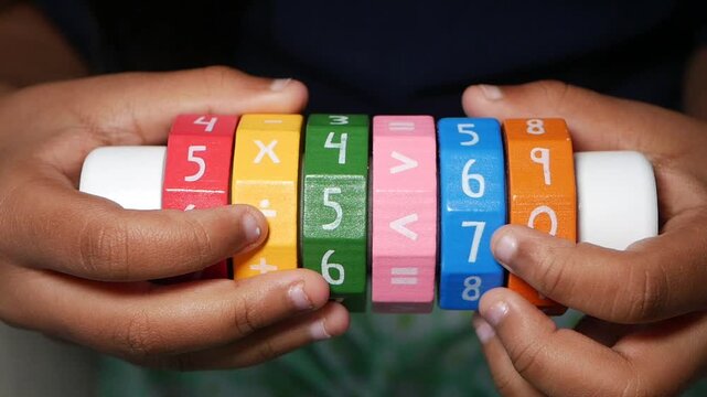 Learning with colorful number rings in a classroom