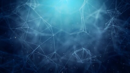 A captivating abstract background showcases a complex network of interconnected lines and glowing particles creating a digital atmosphere high quality professional - Powered by Adobe
