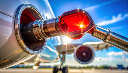Refueling the Skies: A close-up showcases the intricate process of fueling an aircraft, capturing the technical precision and essential role in aviation.