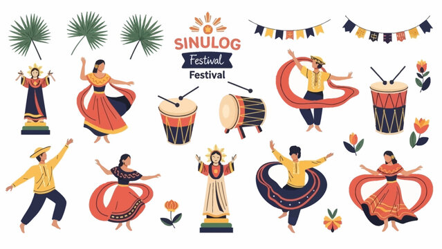Sinulog Festival Illustration A Colorful Celebration of Culture and Traditions in the Philippines