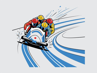 Cyclists Racing on a Track.