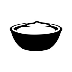 black and white bowl of rice