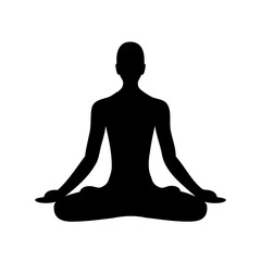 silhouette of yoga