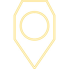 Pin Location Neon Icon