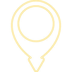 Pin Location Neon Icon