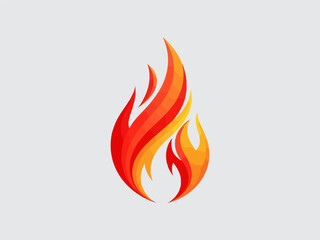 Vibrant Flame Icon Design Element.