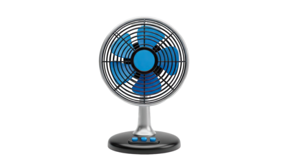 Desk Fan with Blue Blades