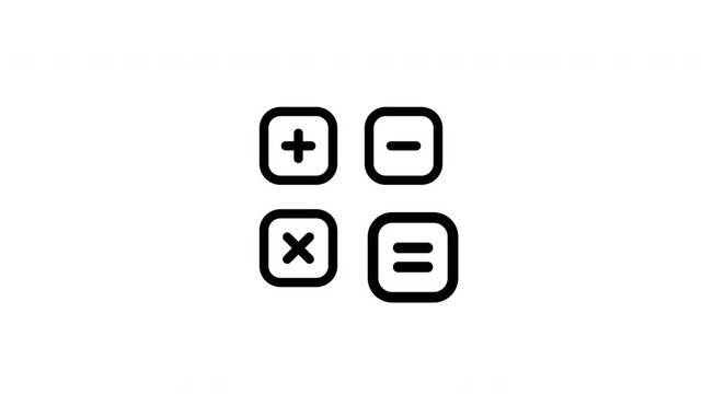 Animated Calculator Control Button Set