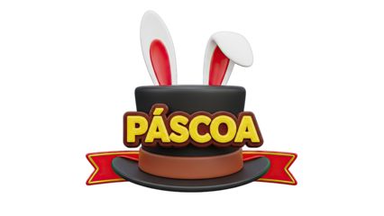 Easter Bunny Top Hat with P?SCOA Text