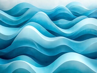 Blue Wavy Abstract Pattern Artistic Design for Modern Backgrounds