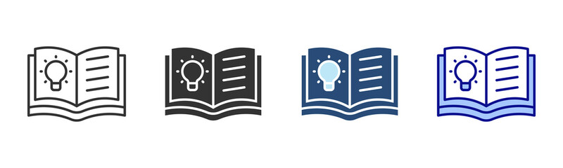 Knowledge Icon Set. Designed In Multi Style