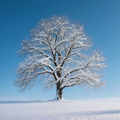 lonely tree in winter