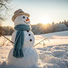 snowman in the forest