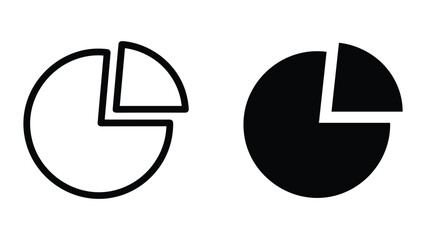 Pie chart illustration with black and white design