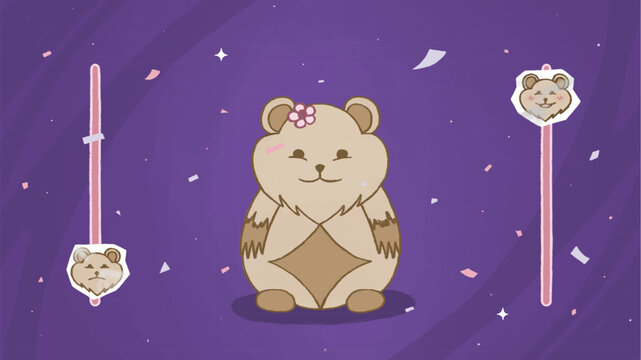 Quokka Happy Meter Illustration Flat design animation