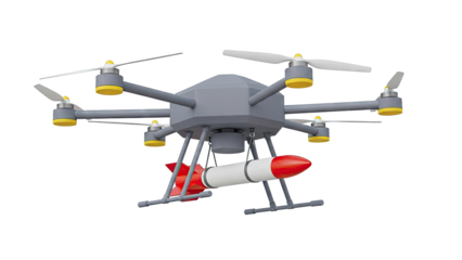 Armed Drone Carrying Missile