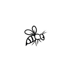 Fototapeta premium Small garden bee doodle illustration