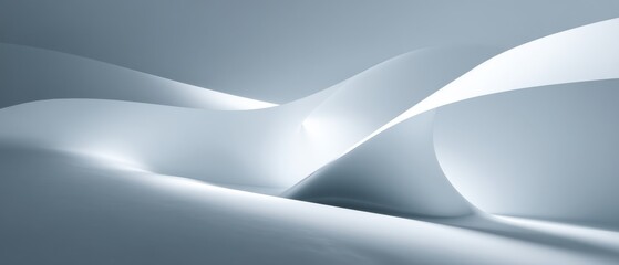 Abstract Clean Background with Gentle Curves and Fresh Feeling in Gentle Blue Tones