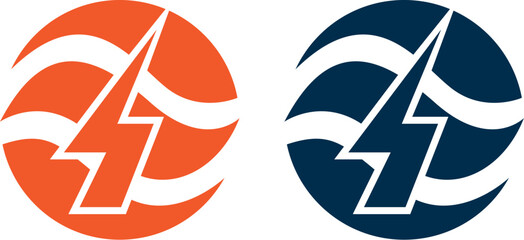 Electric Power Energy and Thunderbolt Flash Logo © MDTAJUDDIN