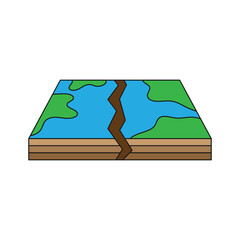 illustration of tectonic plates earthquake