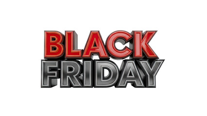 3D Rendered Black Friday Text