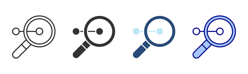 Search Content Icon Set. Designed In Multi Style