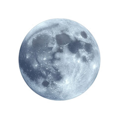 Full moon with craters. Detailed lunar surface.