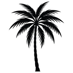 set of trees silhouettes