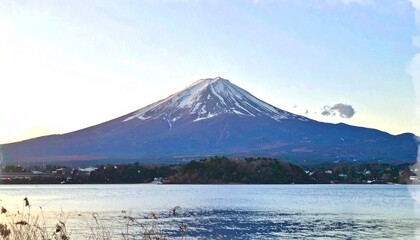 昔のカメラで撮った富士山（レトロ、懐かしい）