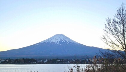 昔のカメラで撮った富士山（レトロ、懐かしい）