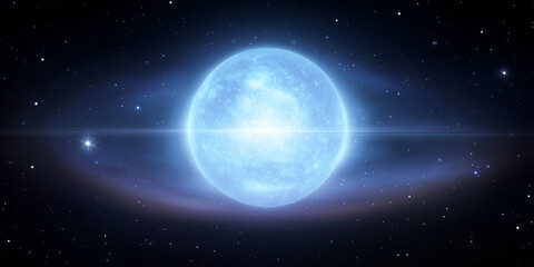 Obraz premium Neutron Star in Space Representing Extreme Stellar Density