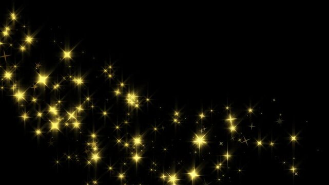 abstract christmas shine stars effects animation background with alpha channel 