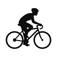 Obraz premium silhouette of a cyclist