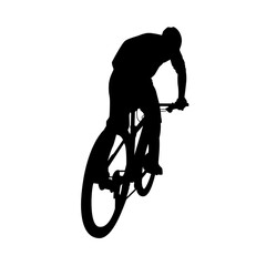 Fototapeta premium silhouette of a cyclist