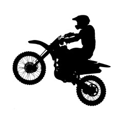 Fototapeta premium motocross rider silhouette