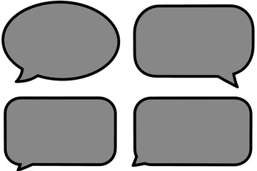 Fototapeta premium Set of empty speech bubbles isolated.