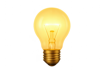 Glowing light bulb illuminating a new creative idea concept