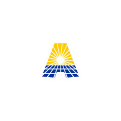 Modern Geometric Letter A Sol...