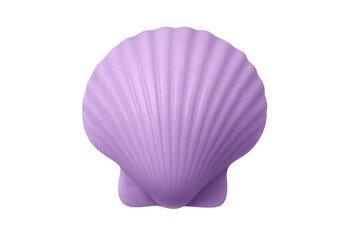 Purple scallop shell representing beach and ocean life