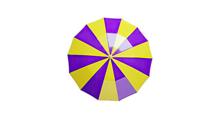 Obraz premium Purple and Yellow Beach Umbrella