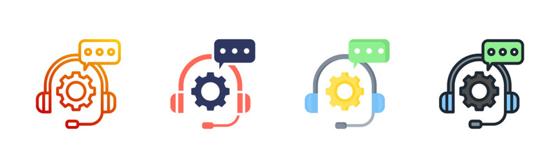 Virtual Assistant Multi Style Icon Set